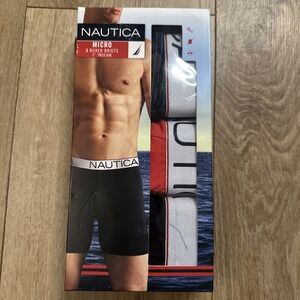 NAUTICA Mens Micro‎ Boxer Briefs Underwear 3 Pack Size Small 28-30 NIB
